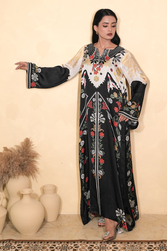 NOIR BLOOM KAFTAN