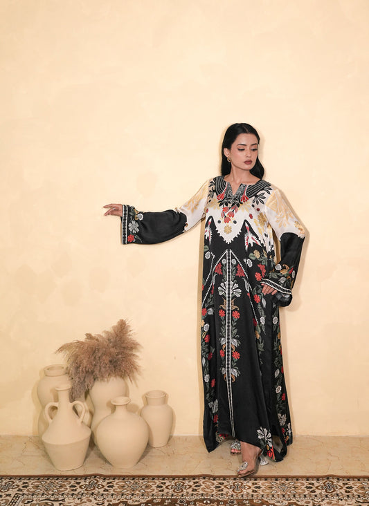 NOIR BLOOM KAFTAN