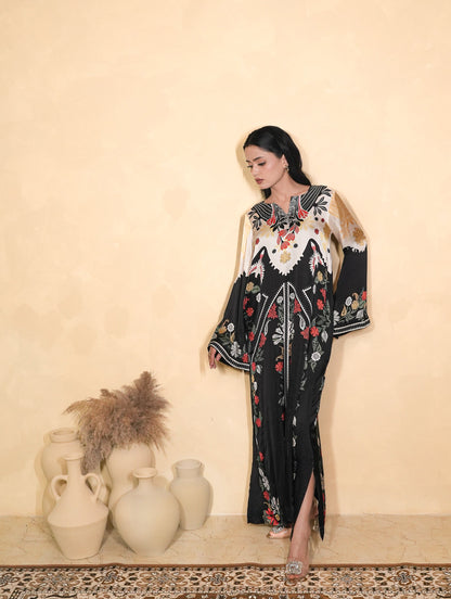 NOIR BLOOM KAFTAN