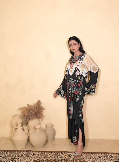 NOIR BLOOM KAFTAN
