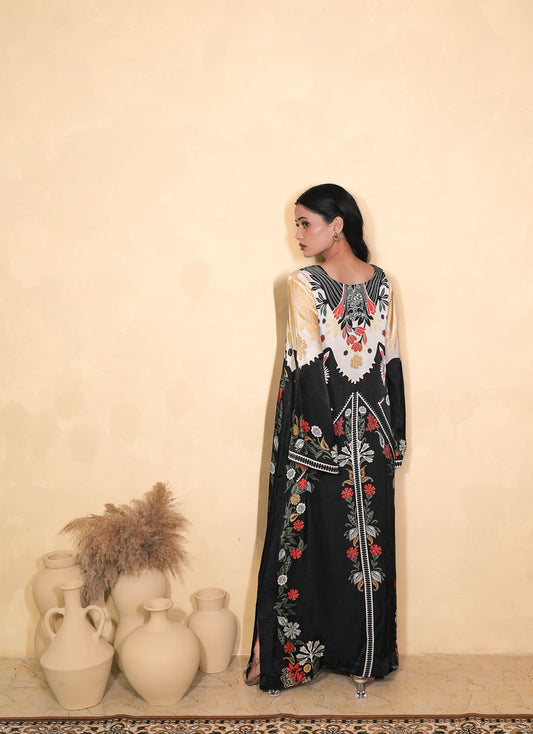 NOIR BLOOM KAFTAN